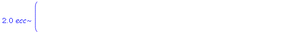 2.0*ecc*((2./(1.+ecc)-4.*ecc/((1.+ecc)*(ecc-1.)))*EllipticK(1.414213562*(ecc/(1.+ecc))^(1/2))/(1.+ecc)^(1/2)+2.*EllipticK(1.414213562*(ecc/(1.+ecc))^(1/2))/((1.+ecc)^(1/2)*(ecc-1.))-2.*EllipticE(1.414...