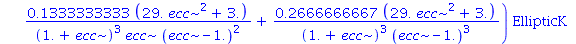 2.5*(1-ecc^2)^2.000000000*((.1333333333*(3.+5.*ecc^2)/(ecc*(1.+ecc)^2*(ecc-1.)^2)-.1333333333*(29.*ecc^2+3.)/((1.+ecc)^3*ecc*(ecc-1.)^2)+.2666666667*(29.*ecc^2+3.)/((1.+ecc)^3*(ecc-1.)^3))*EllipticK(1...